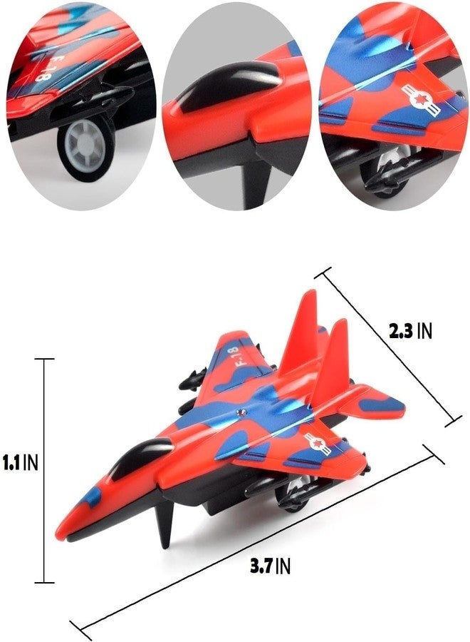 Amitasha 6 Diecast Fighter Jets Pull Back Airplane Military Plane Toy Army Air Force Party Favors Kids Playset and Die-cast Metal Miniature Aircraft Model - Image 3